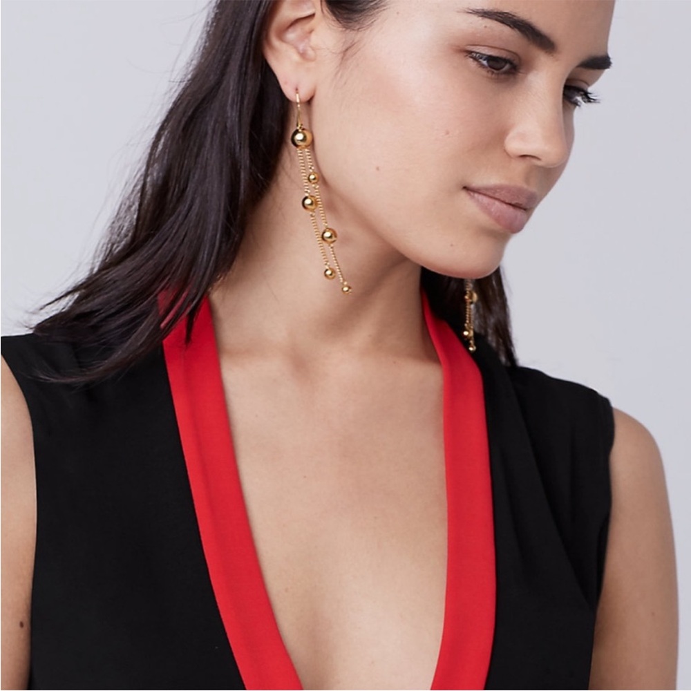 Diane von Furstenberg DVF Valena True Wrap Dress Sleeveless Black Red Trim 10 - Picture 3 of 14